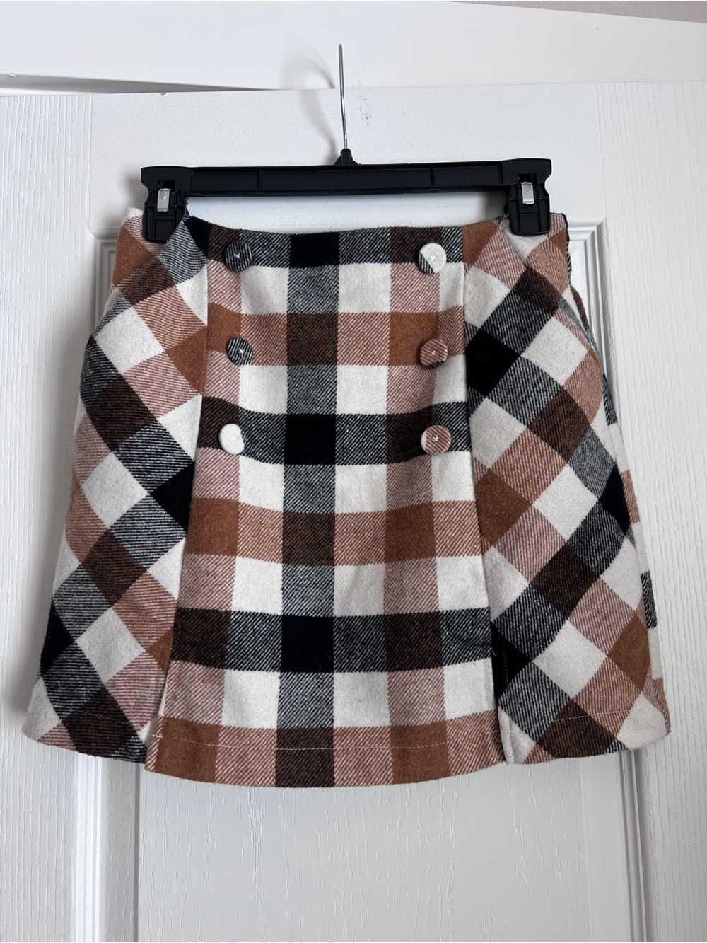 Forever 21 Plaid Button-Front Mini Skirt - Size S